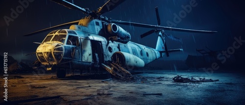 big war helicopter military post apocalypse landscape game wallpaper photo art illustration rust photo