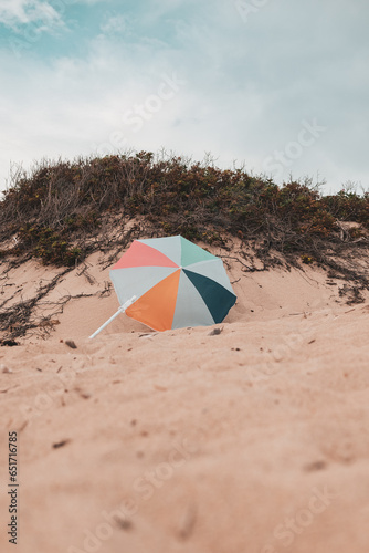 umbrella on the beach © Thacher Andreae