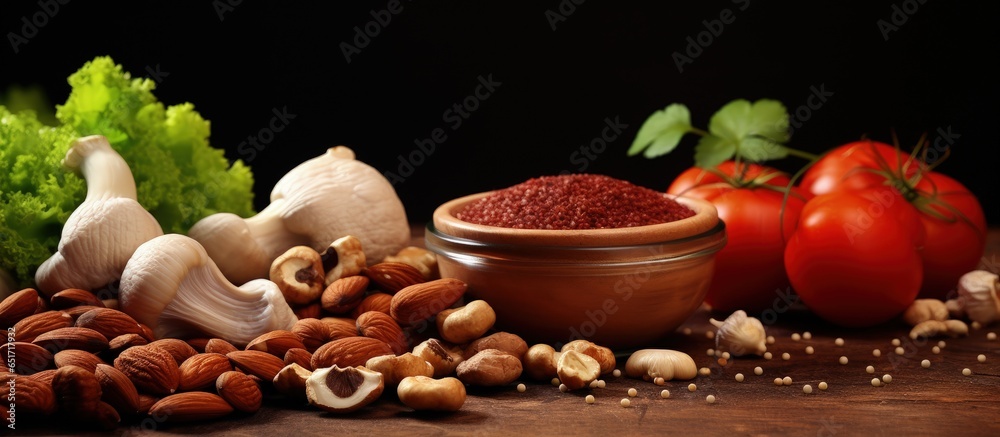 Natural food sources of vitamin B3 include seeds nuts meat legumes mushroom and peanuts in a healthy diet