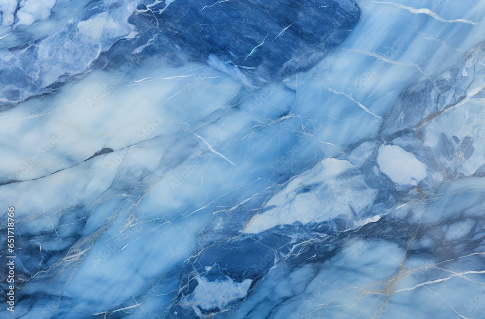 Naklejka premium blue marble texture natural background