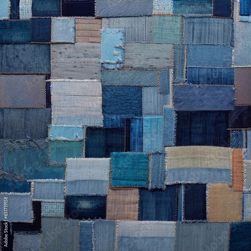  textile made from upcycled denim scraps