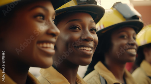 Afro-African women firefighters.