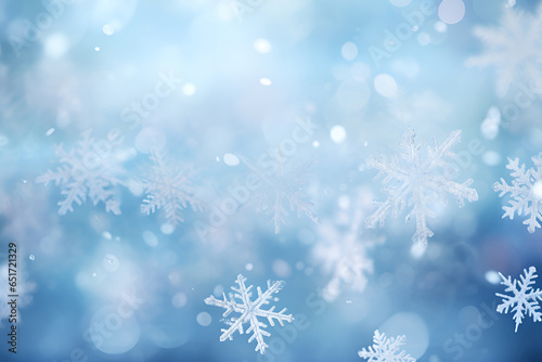 Blue winter background. Christmas winter holidays © Olivia