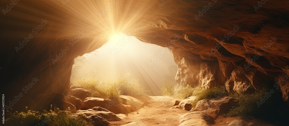 Resurrection of Jesus Christ a miraculous empty tomb and the concept of Christian Easter