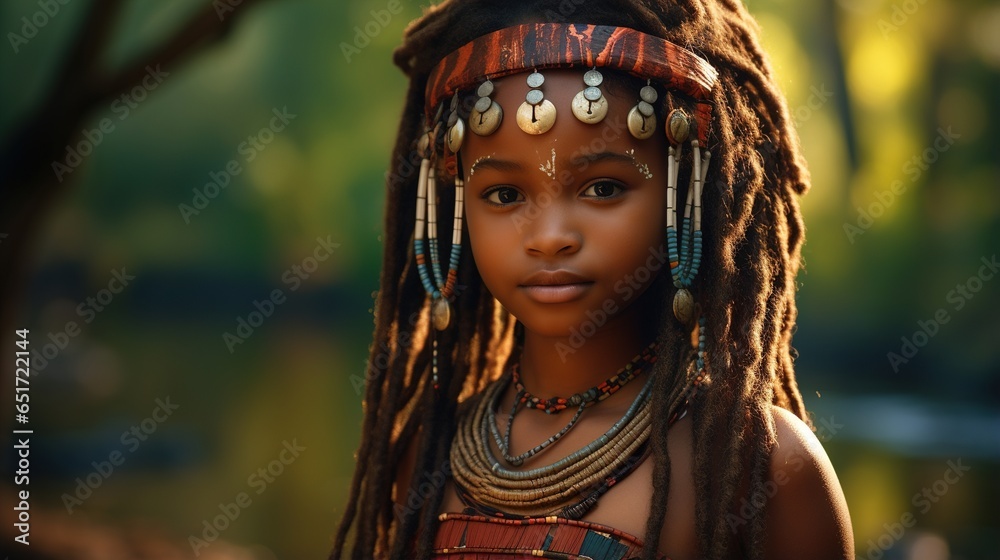 African little girl from wild tribe close up African little girl from wild tribe close up