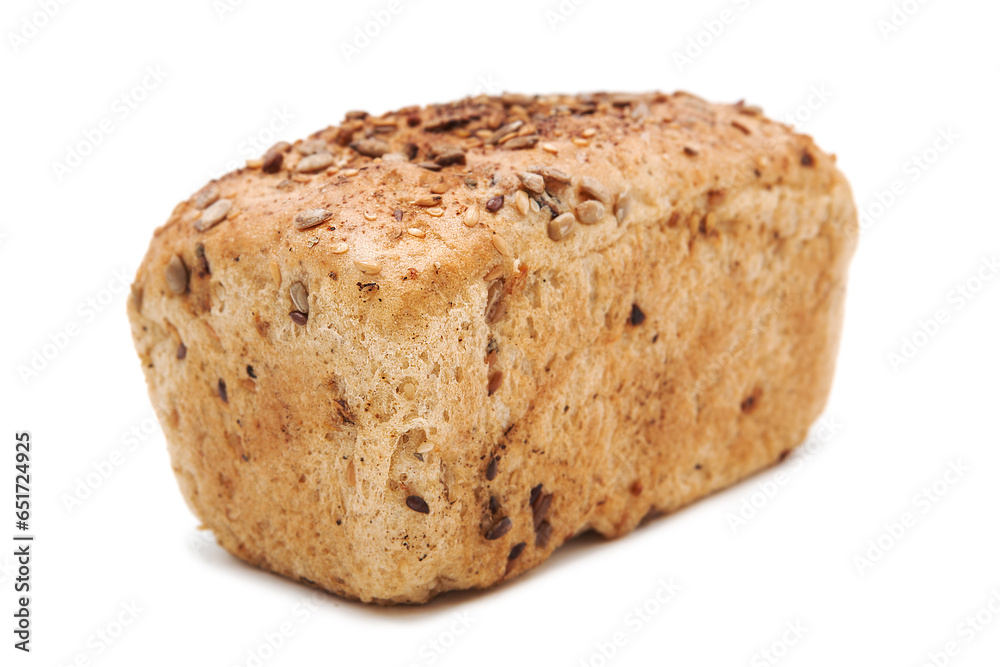 Freshly baked craft bread with cereals. Whole loaf. Freshly baked craft bread with cereals. Whole loaf.