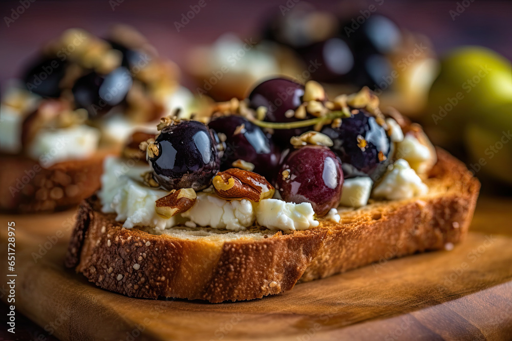 custom made wallpaper toronto digitalOlives toast, macro shot of a fresh breakfast, AI Generated