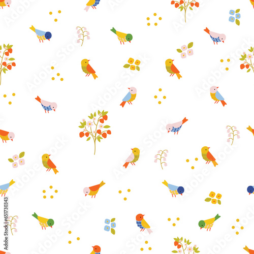 birds seamless pattern