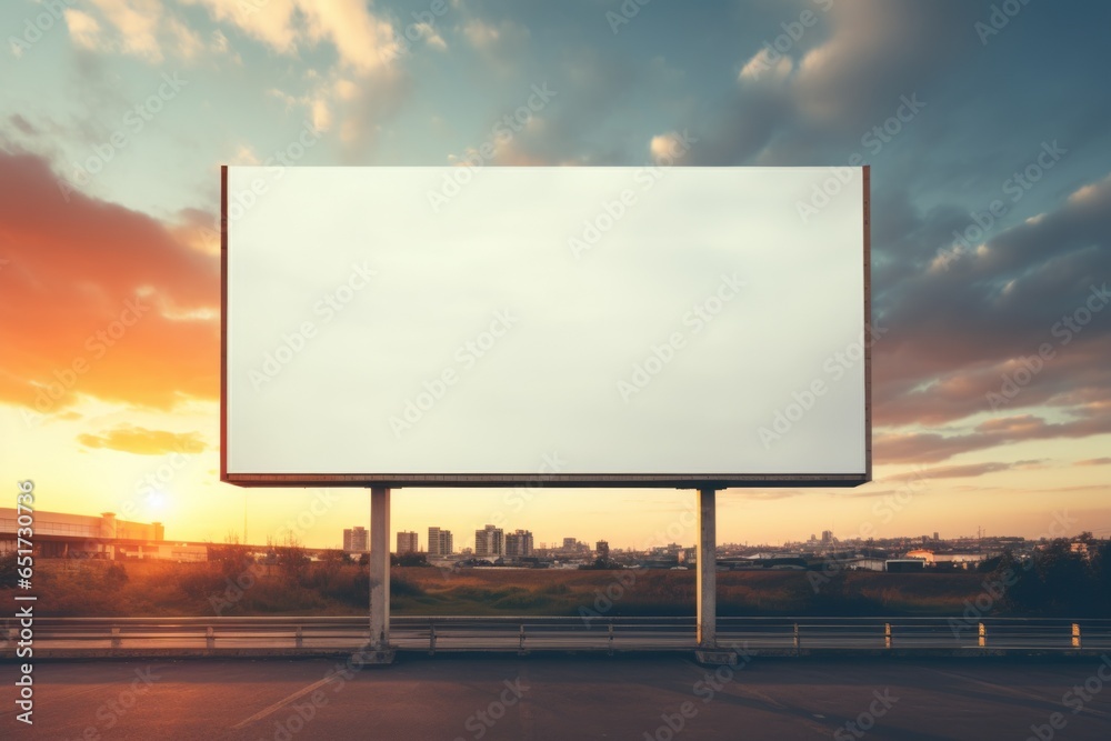 Advertising banner in the city. Mockup or copy space for text Advertising banner in the city. Mockup or copy space for text