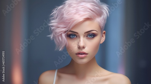 Photo of a woman with unique hair and eye color