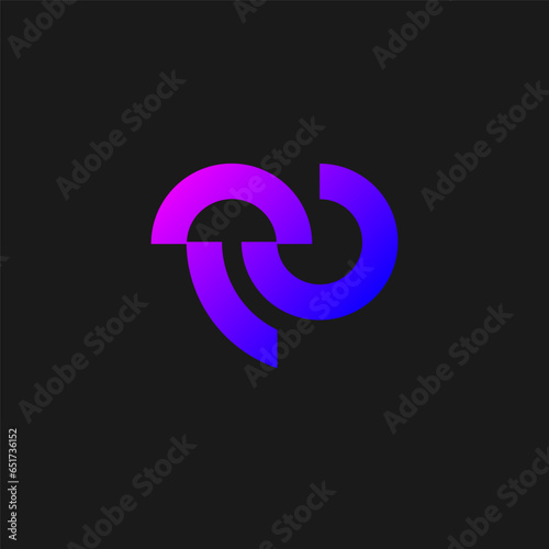 jellyfish abstract monoline minimalist logo design