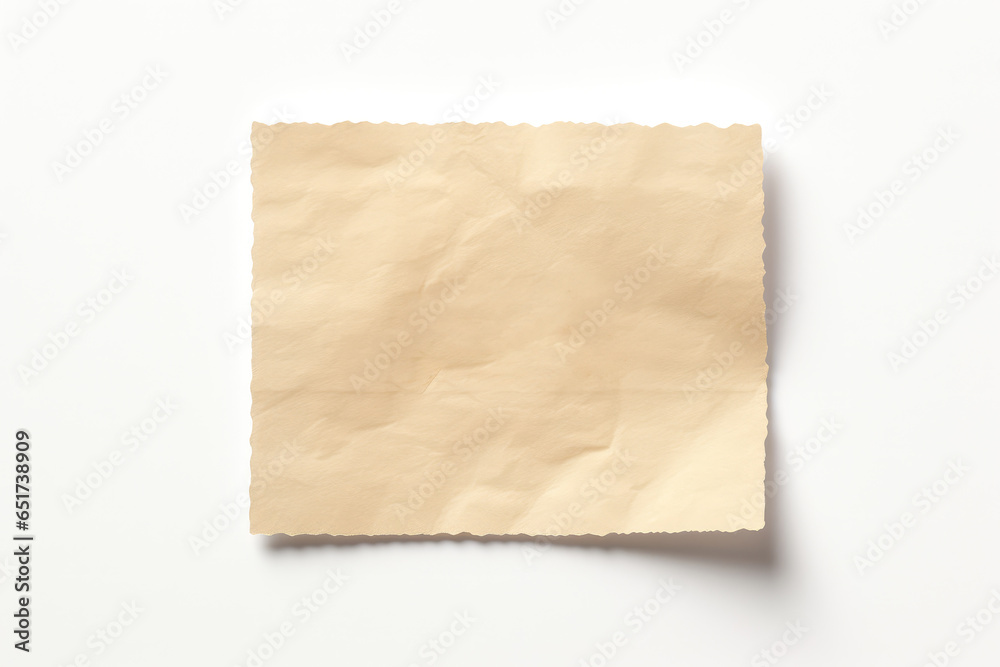 A blank white sticky note