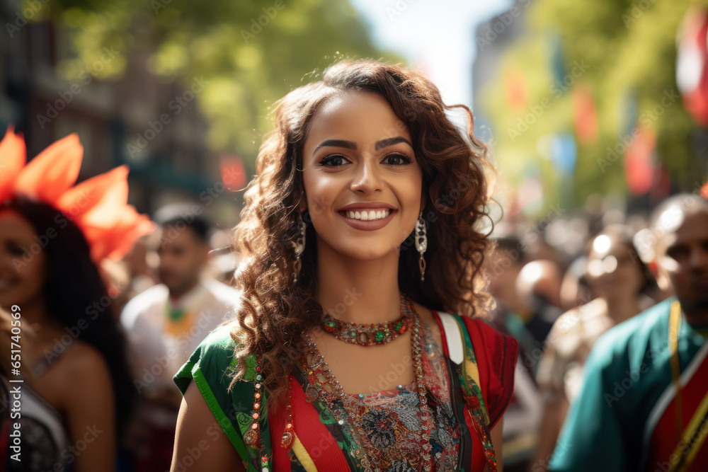 A multicultural parade in a diplomatic event, celebrating unity in diversity. Generative Ai. A multicultural parade in a diplomatic event, celebrating unity in diversity. Generative Ai.