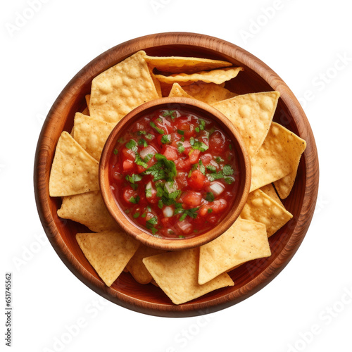 Chips and Salsa Isolated on...