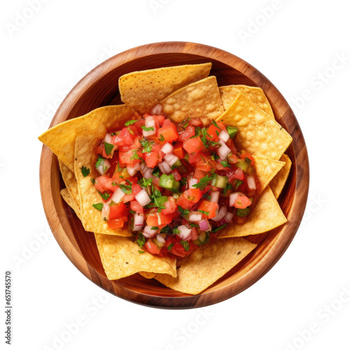 Chips and Salsa Isolated on...