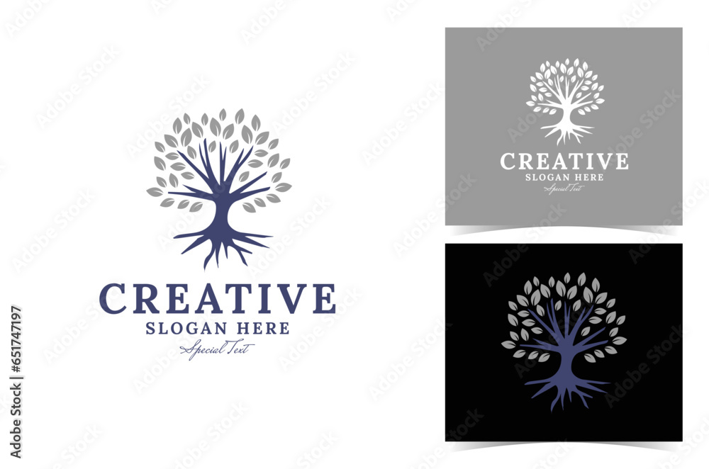 Creative tree logo vector design, perfect for company logo or branding. Creative tree logo vector design, perfect for company logo or branding.