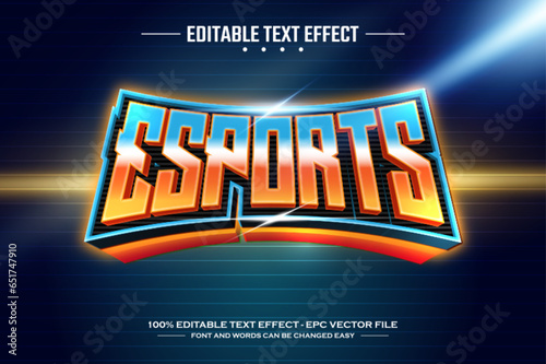 Esports 3D editable text effect template