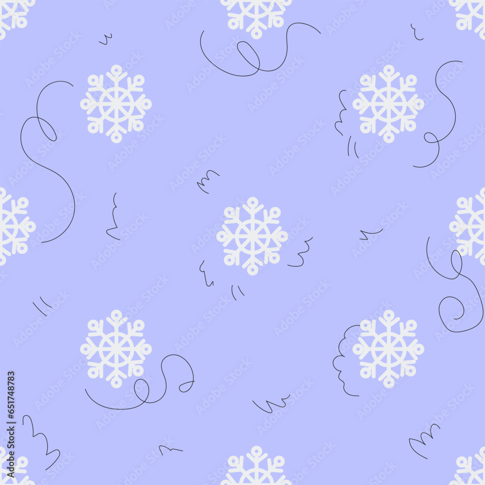 snowflake seamless pattern