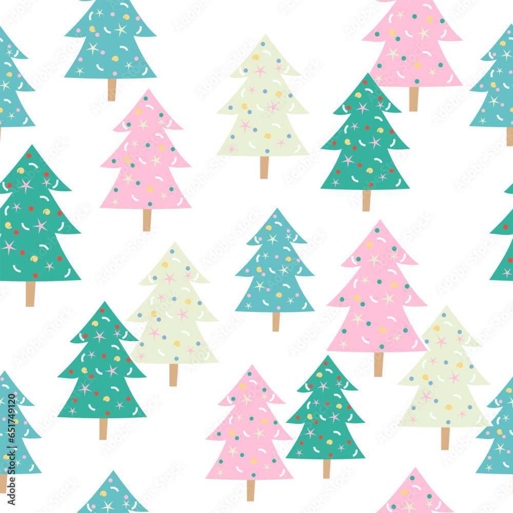 xmas tree seamless pattern