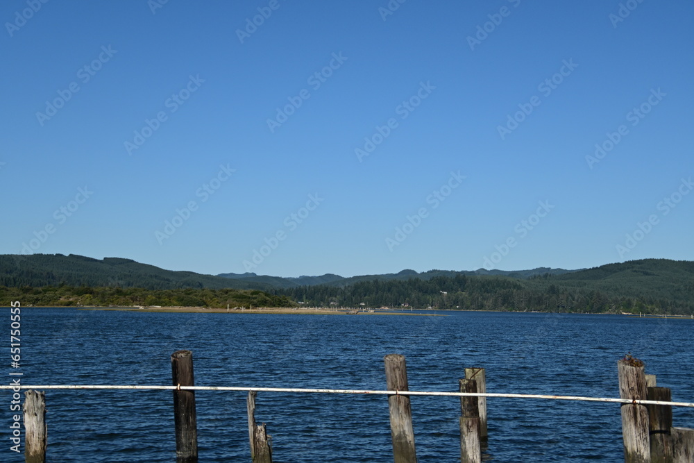 fence on the lake