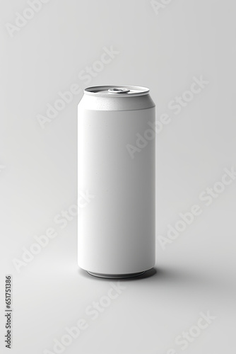 Soda Can Mockup White with shades white background, AI Generated
