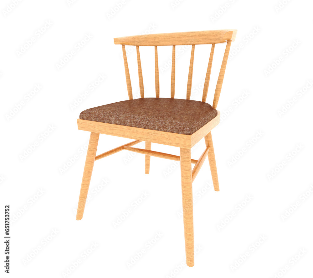 Single wood chair isolated on white background. Furniture decor. Modern dinning chair for kitchen or restaurant on white background. Single wood chair isolated on white background. Furniture decor. Modern dinning chair for kitchen or restaurant on white background.