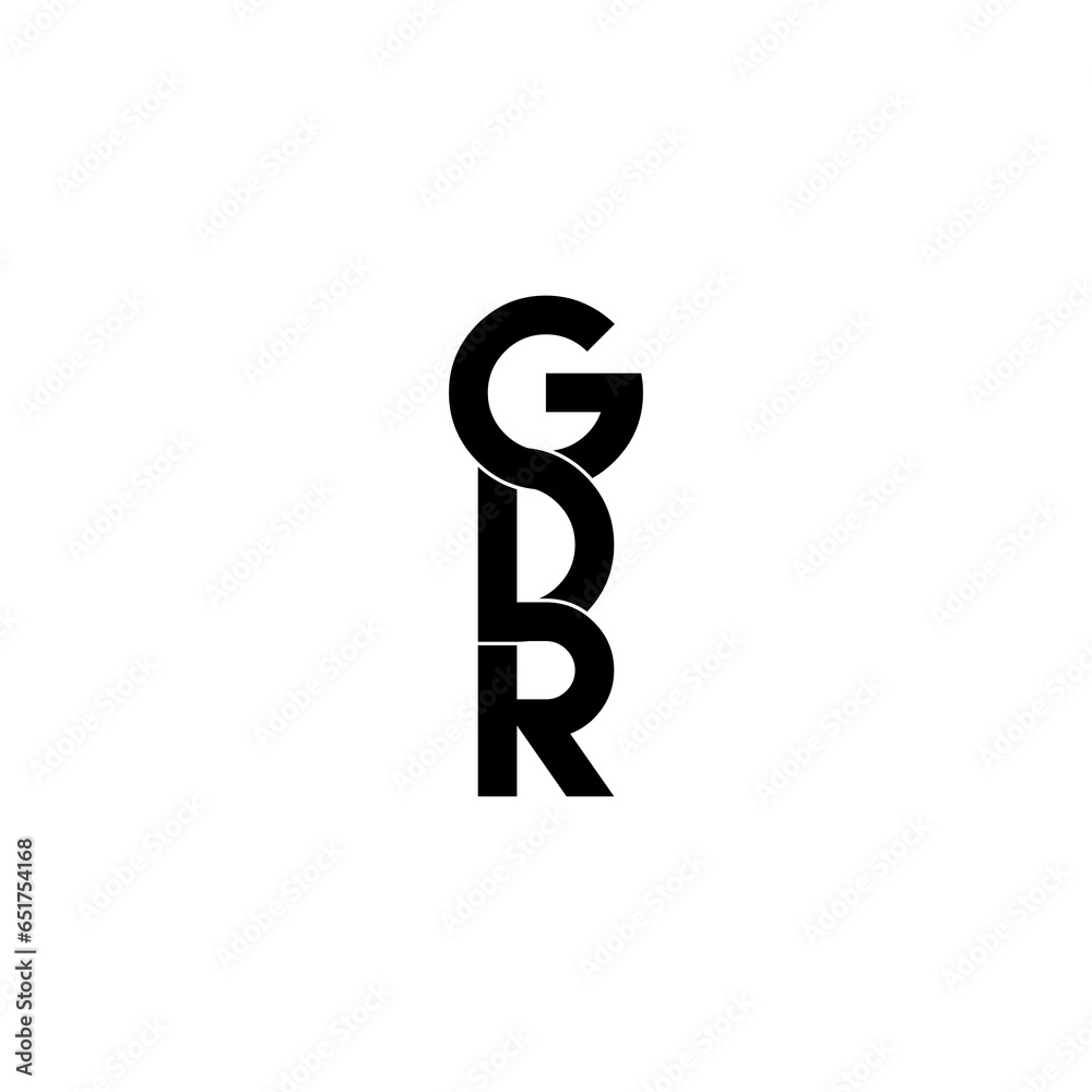 gdr initial letter monogram logo design gdr initial letter monogram logo design