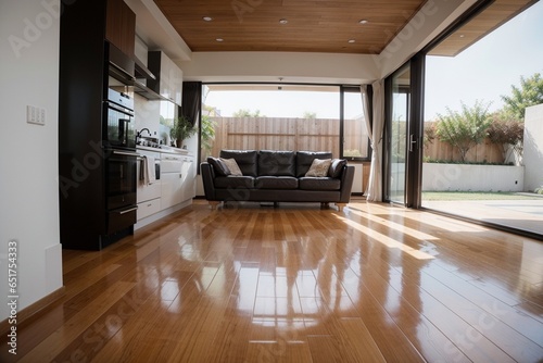 Unique Architecture and Floor Design in a Home. AI Generated.