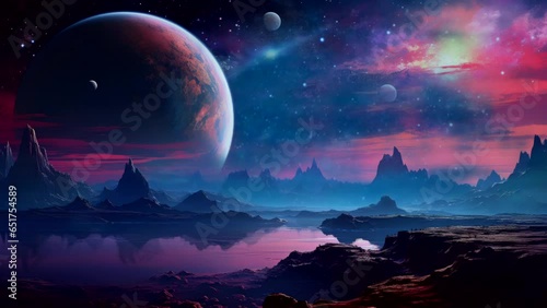 galaxy space planet video background looping scenery live wallpaper quality 4k