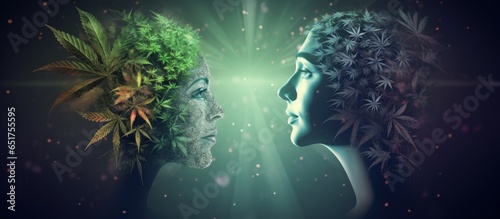 illustration representing marijuana s impact on the brain and mood