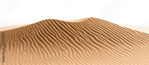 White background with desert sand isolated