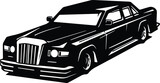 limousine Logo Monochrome Design Style