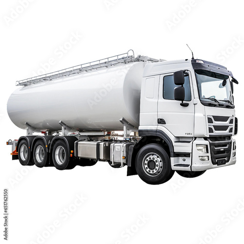 Milk Tanker, transparent background, isolated image, generative AI
