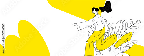 People exercising healthy running vector internet operation illustration