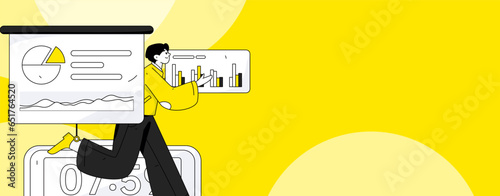 People exercising healthy running vector internet operation illustration