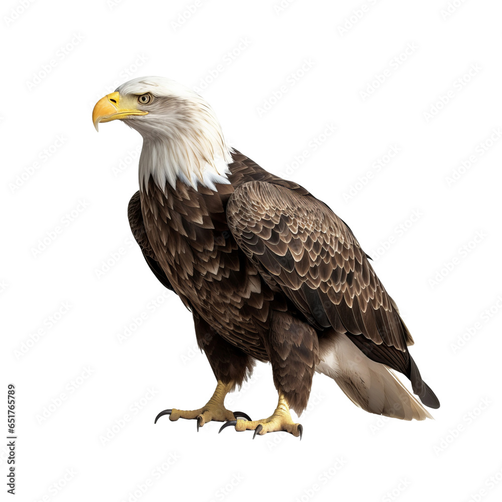 Obraz premium american bald eagle isolated on transparent background