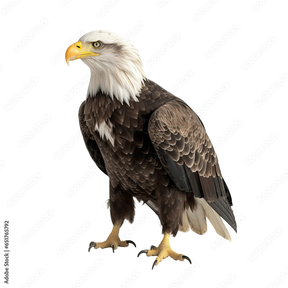 Obraz premium american bald eagle isolated on transparent background