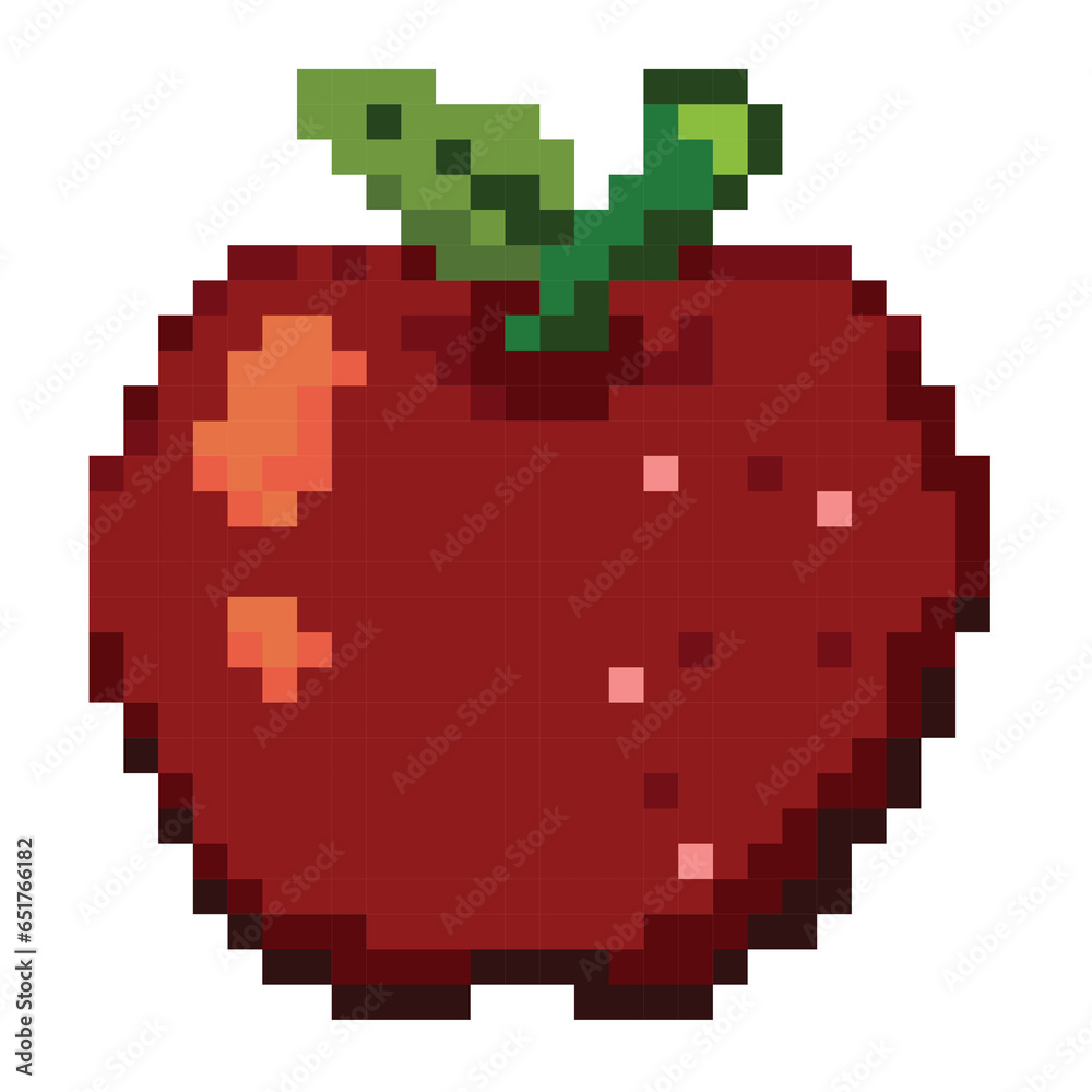 apple fruit pixel art
