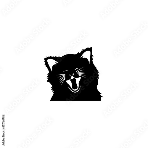 Vector of a cat face design on white background. Pets, Animals.