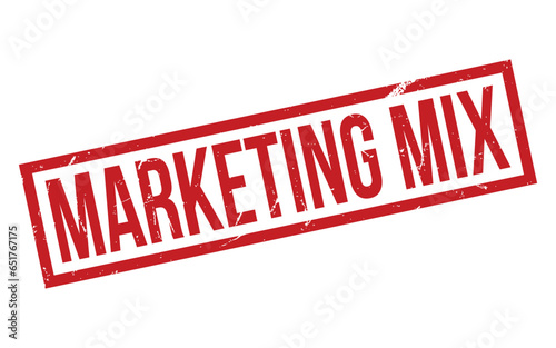 Marketing Mix Rubber Stamp Seal Vector