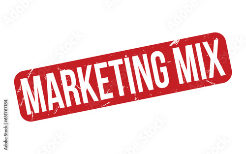 Marketing Mix rubber grunge stamp seal vector