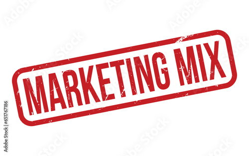 Marketing Mix Rubber Stamp Seal Vector