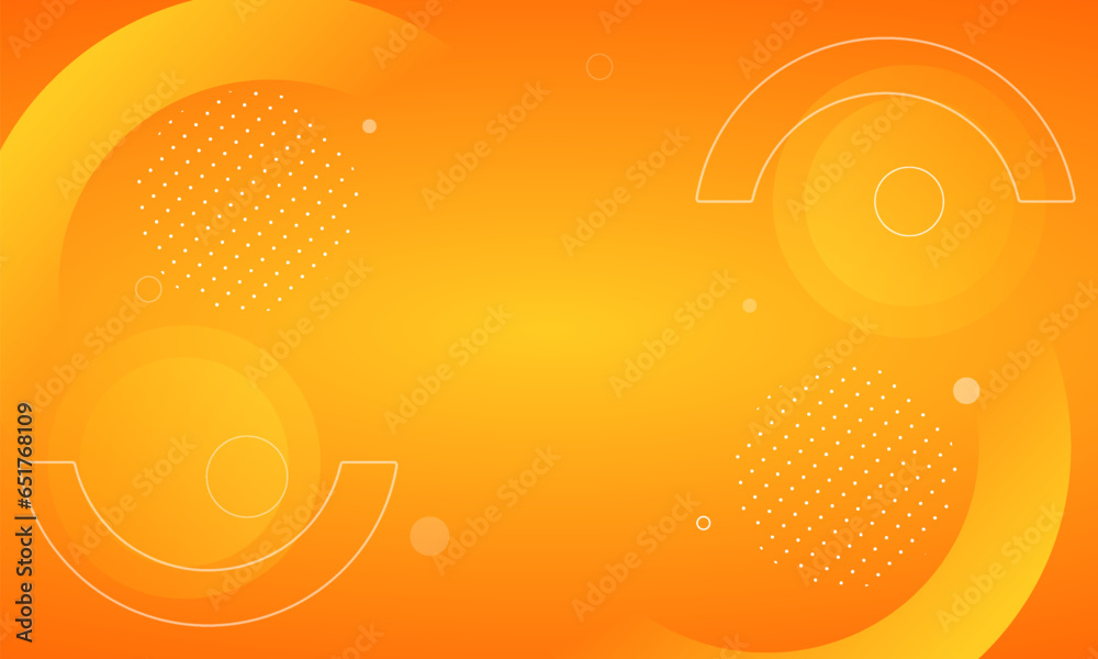 abstract orange background with circle dynamic shapes vector illustration