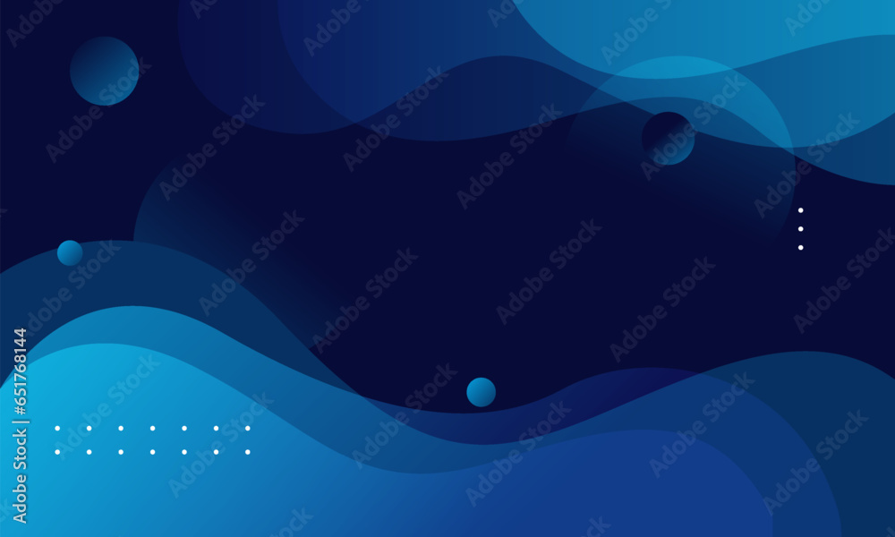 abstract blue background with simple waves with dynamic shapes