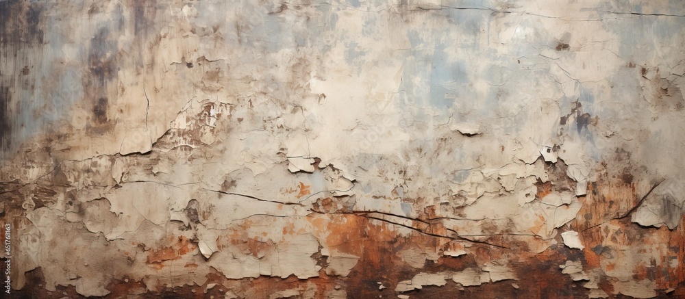 Obraz premium Gritty background with weathered wall texture and chipped paint