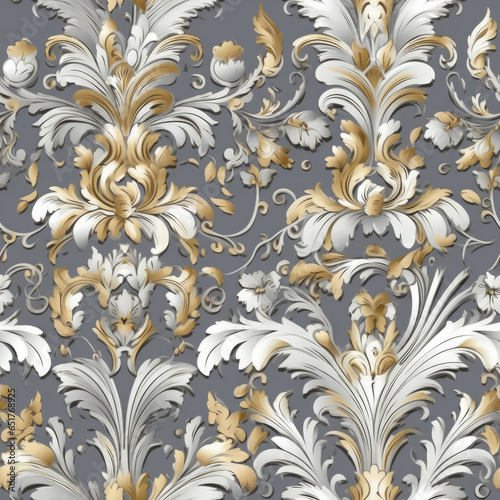 Historical and traditional patterns and motifs seamless pattern  AI Generated