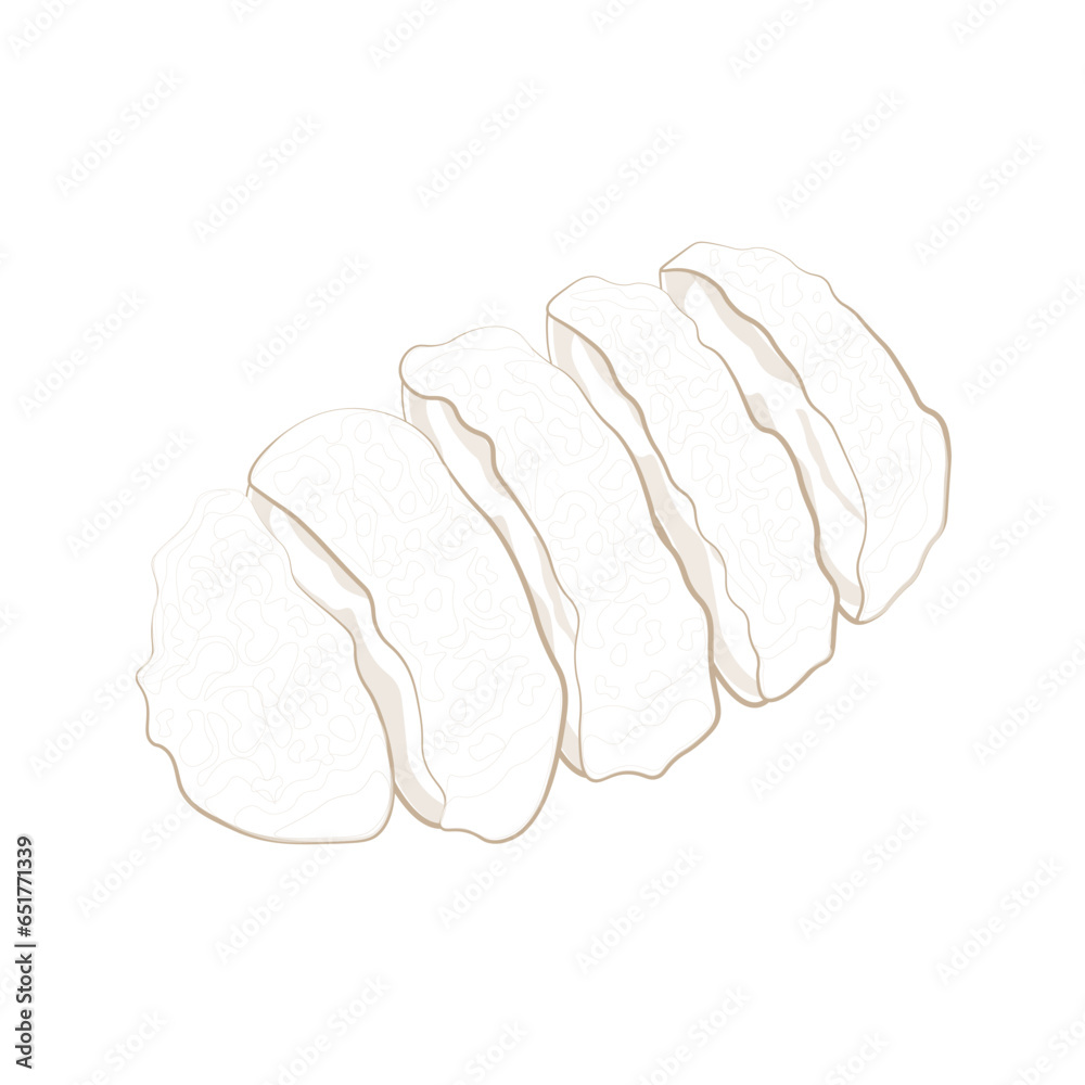 Logo Illustration Line art of Chicken Nanban or Chicken Katsu Logo Illustration Line art of Chicken Nanban or Chicken Katsu
