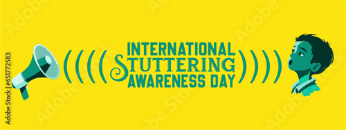 International Stuttering Awareness Day vector illustration.