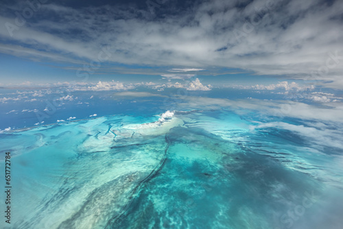 Where the sea meets the sky, the caribbean from 20,000 feet