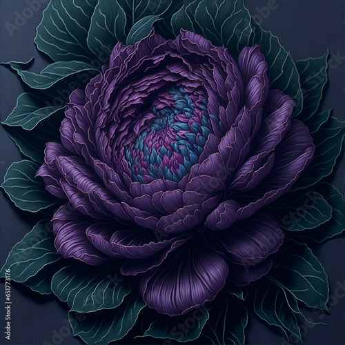 cabbage flower 3d